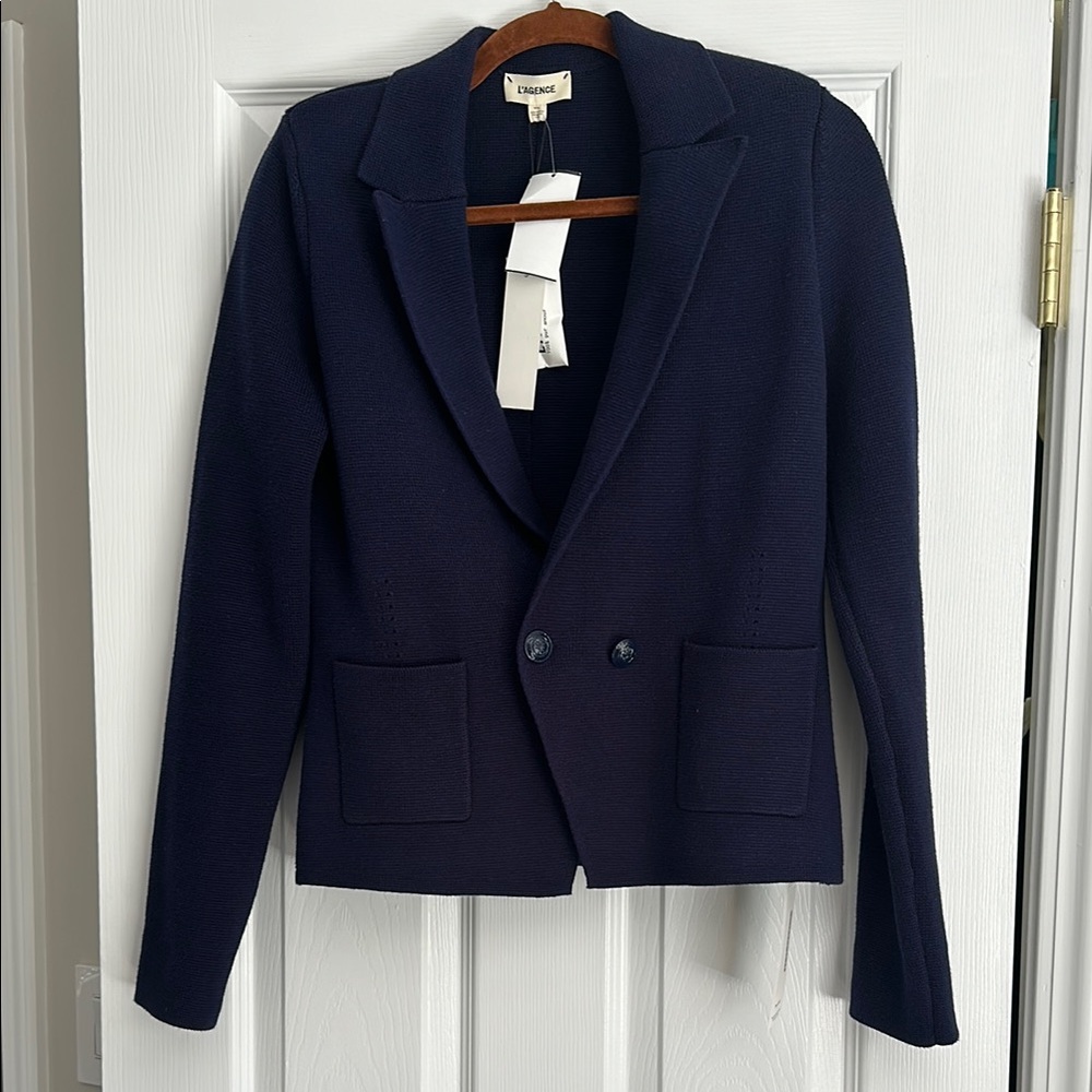 L'AGENCE Blue Tailored Blazer
